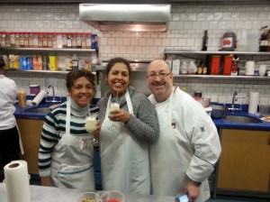 My mother and I with ICE Chef Instructor Dan Stone.